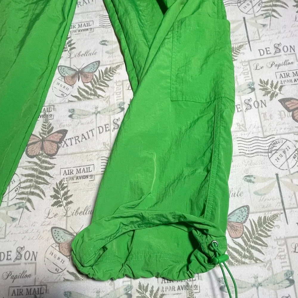 Full Tilt lime green cargo pants flight‎ cargo nylon small